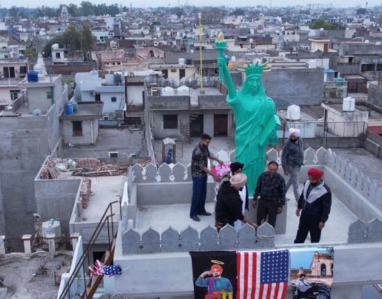 NRI installs Statue of Liberty on Jalandhar rooftop after 26 years in New York