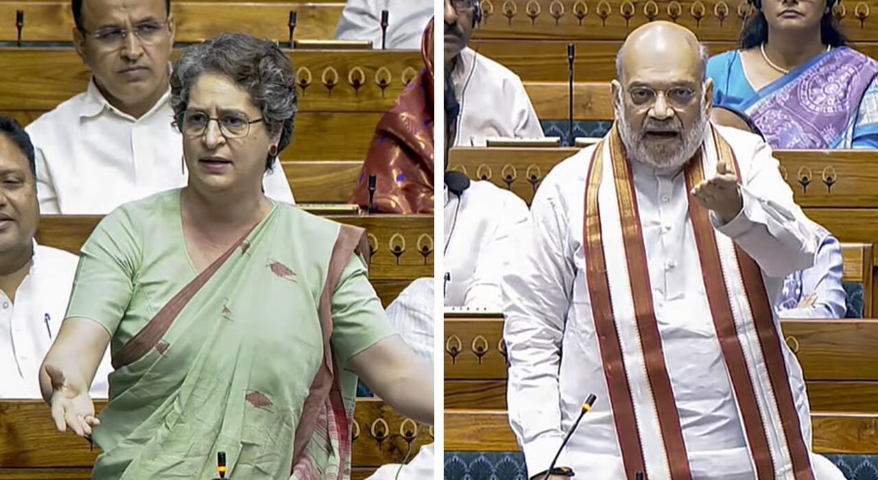 Priyanka Gandhi Slams Lok Sabha Chair Over Silence on Amit Shah ‘Abusive’ Exchange