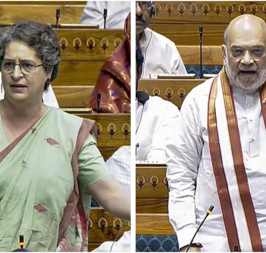 Priyanka Gandhi Slams Lok Sabha Chair Over Silence on Amit Shah ‘Abusive’ Exchange