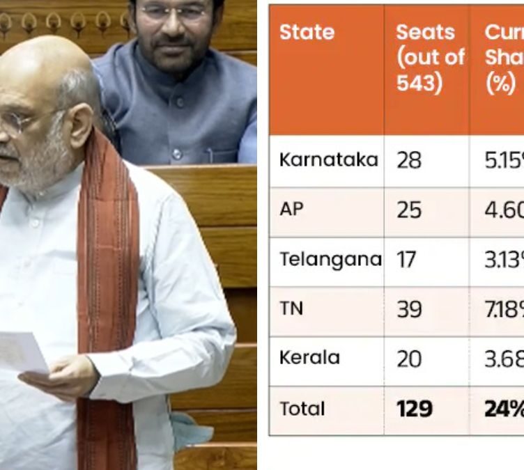 Amit Shah Announces Revised Lok Sabha Seat Allocation Plan for Southern States
