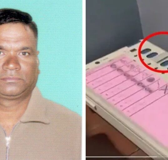 BJP Candidate Debangshu Panda Alleges EVM Button Blocked with Tape at Polling Booths in Falta, Diamond Harbour