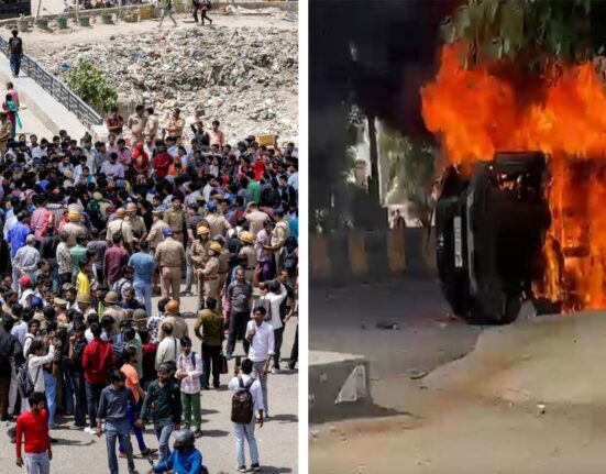 Company Employees Protest for Salary Increment Turns Violent in Noida Phase 2, Uttar Pradesh