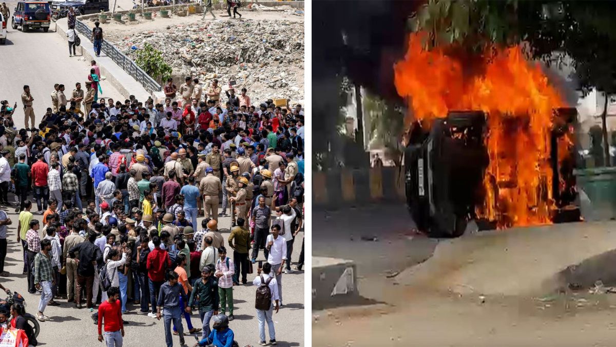 Company Employees Protest for Salary Increment Turns Violent in Noida Phase 2, Uttar Pradesh