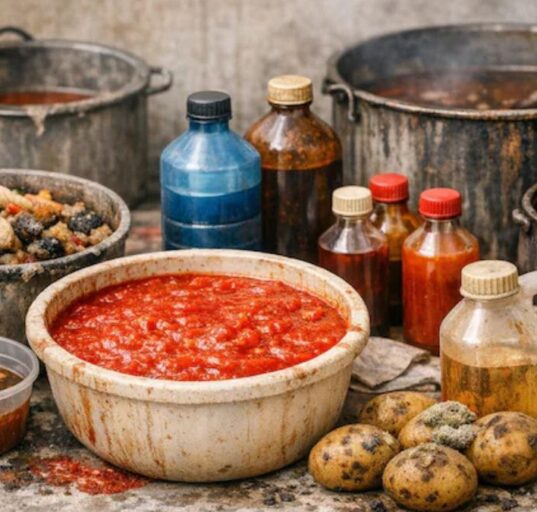 Hapur Raid Exposes Fake 200 litres Tomato Sauce Made from Chemicals