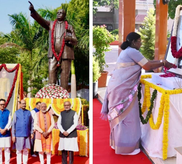 Indian leaders including PM Modi and Droupadi Murmu pay tributes to Dr. B.R. Ambedkar