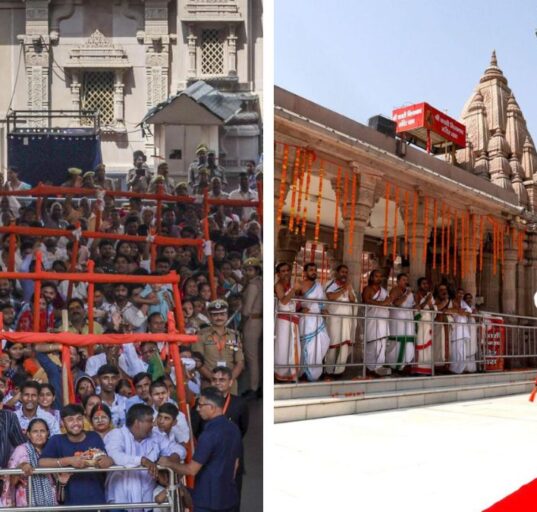 Modi Performs Pooja at Kashi Vishwanath Temple After Varanasi Roadshow