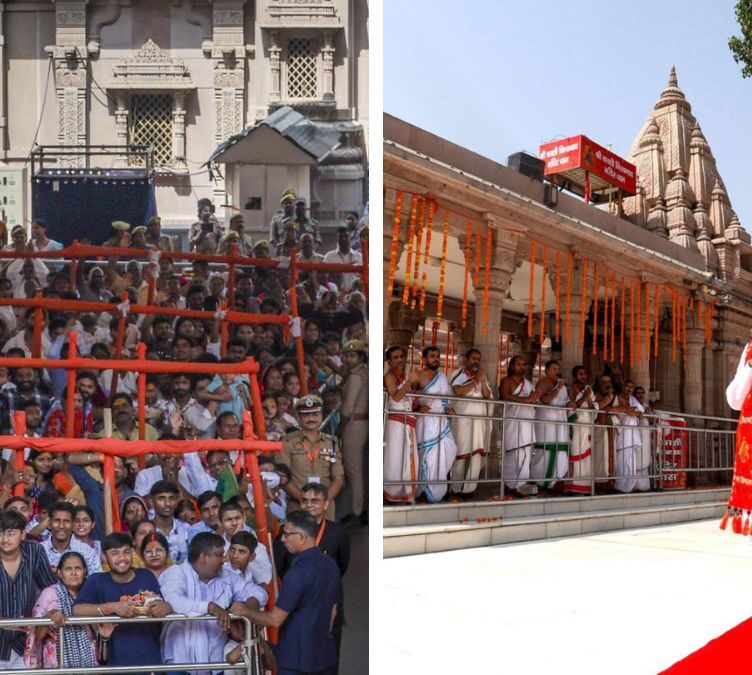 Modi Performs Pooja at Kashi Vishwanath Temple After Varanasi Roadshow