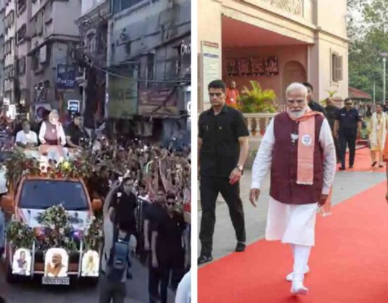 Modi Visits Belur Math and Leads Massive Roadshow in Bengal Election Phase 1