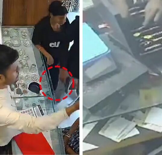 Patna Jewellery Heist: Miscreants Loot ₹20 Lakh at Gunpoint – CCTV Footage