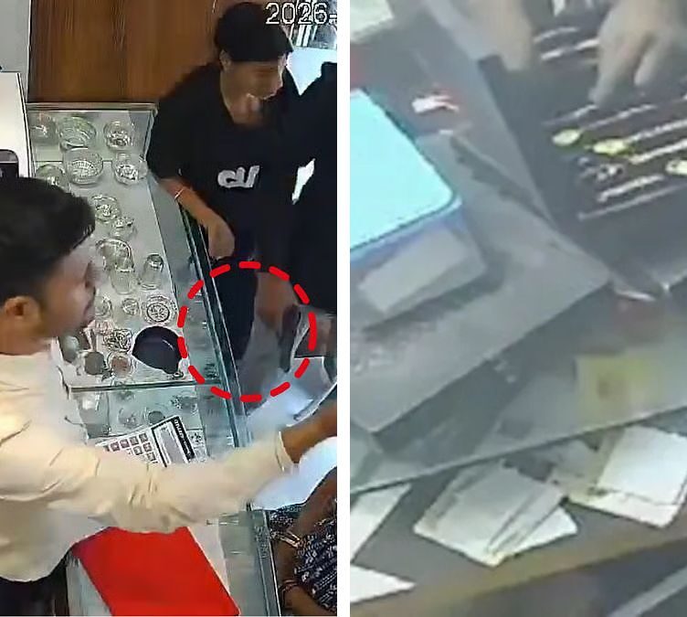 Patna Jewellery Heist: Miscreants Loot ₹20 Lakh at Gunpoint – CCTV Footage