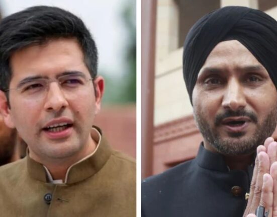 Raghav Chadha Claims 7 AamAadmi Party MPs Set to Join BJP includes Harbhajan Singh