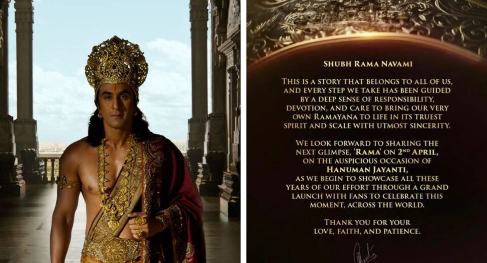 Ramayana First Glimpse Launches on Hanuman Jayanti with Ranbir Kapoor as Rama