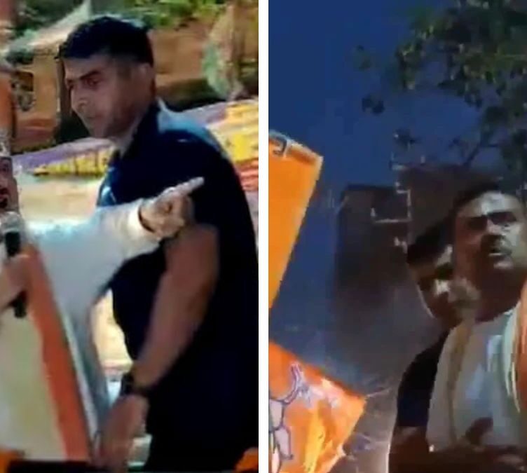 Suvendu Adhikari Clashes with TMC Workers During Howrah Roadshow