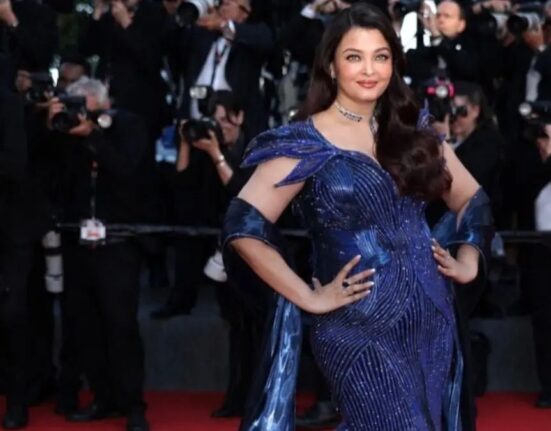 Aishwarya Rai Bachchan Dazzles Cannes in Custom Abyss-Blue Gown
