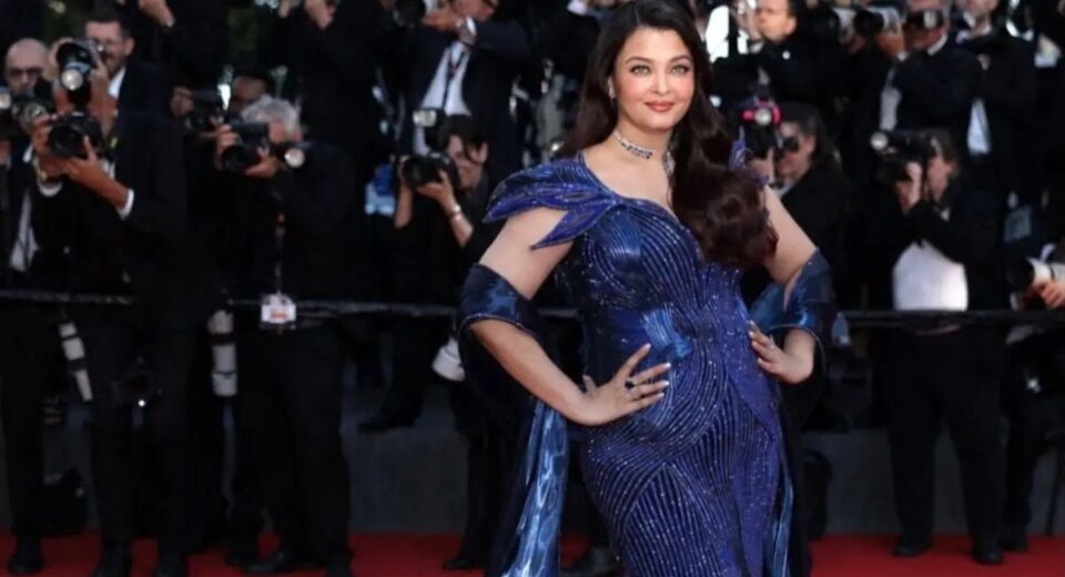 Aishwarya Rai Bachchan Dazzles Cannes in Custom Abyss-Blue Gown
