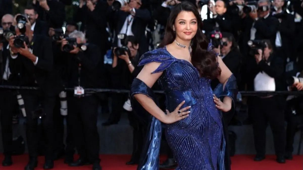 Aishwarya Rai Bachchan Dazzles Cannes in Custom Abyss-Blue Gown