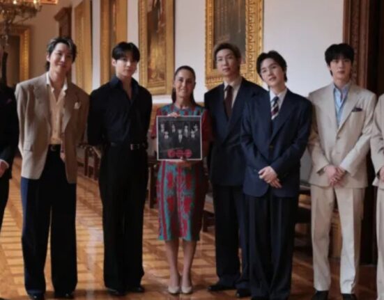 BTS Greets 50,000 Fans from Mexico Palace Balcony After Presidential Meeting