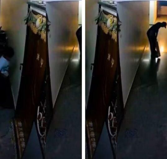 Blinkit delivery partner kisses cricket bat in viral CCTV footage before work