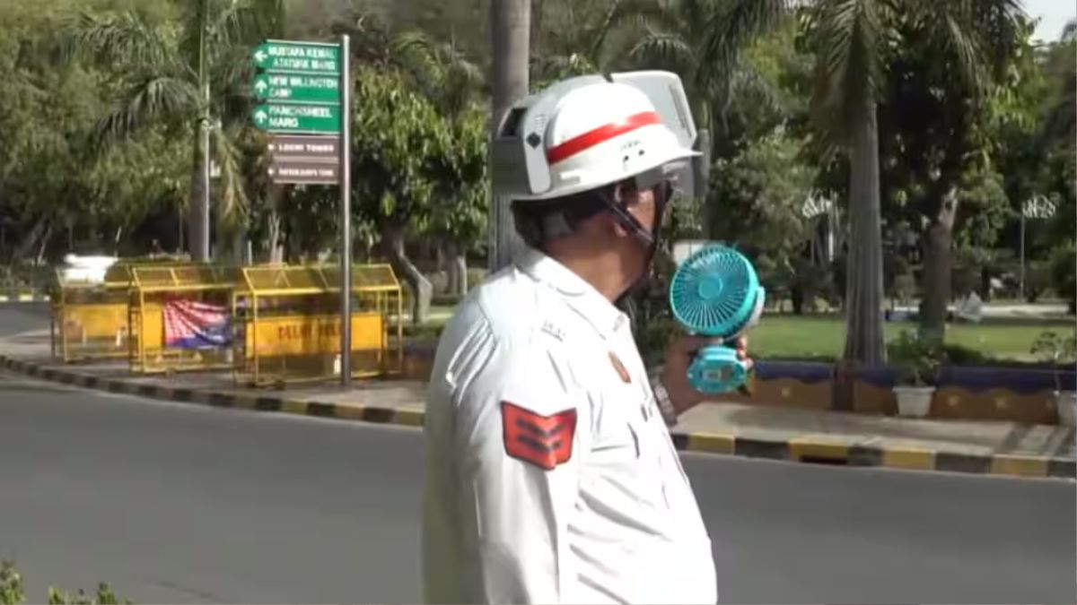 Delhi Traffic Police Trials AC Helmets to Beat Summer Heat