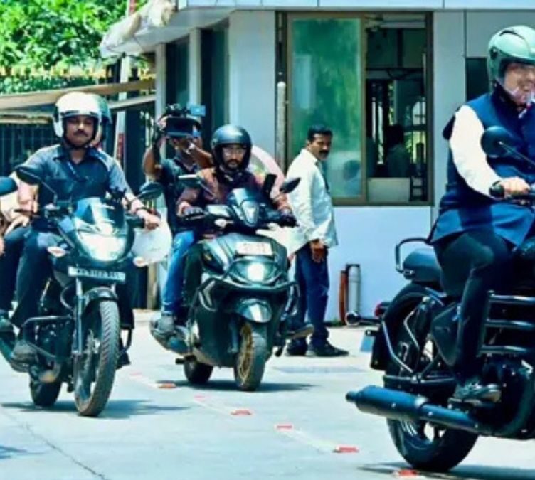 Maharashtra CM Fadnavis Rides Motorcycle to Assembly on Modi's Fuel-Saving Call