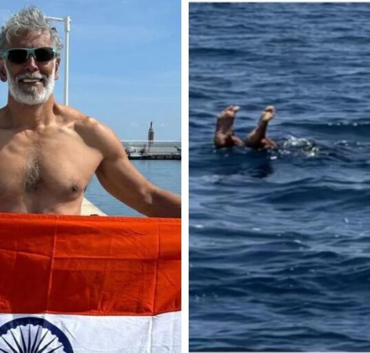 Milind Soman swims 15 km across Strait of Gibraltar from Europe to Africa