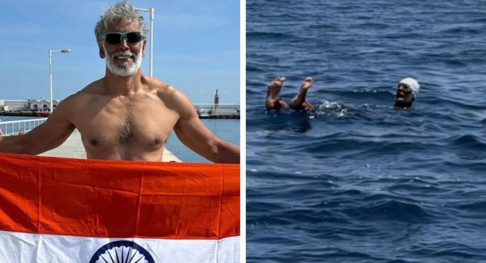 Milind Soman swims 15 km across Strait of Gibraltar from Europe to Africa