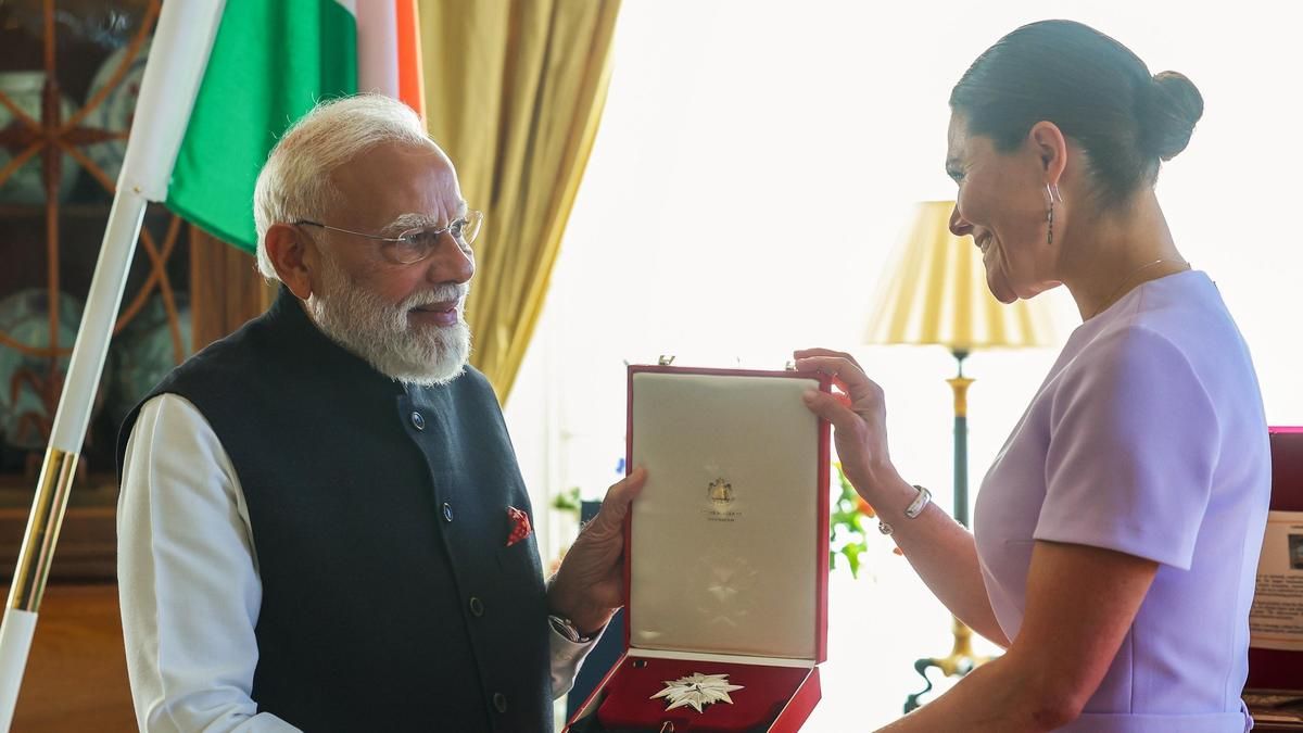 Modi Receives Sweden's Highest Honor During Gothenburg Visit