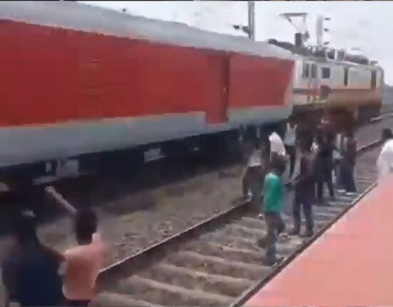 Passengers Pelt Stones at Poorva Express After Their Train Stalls