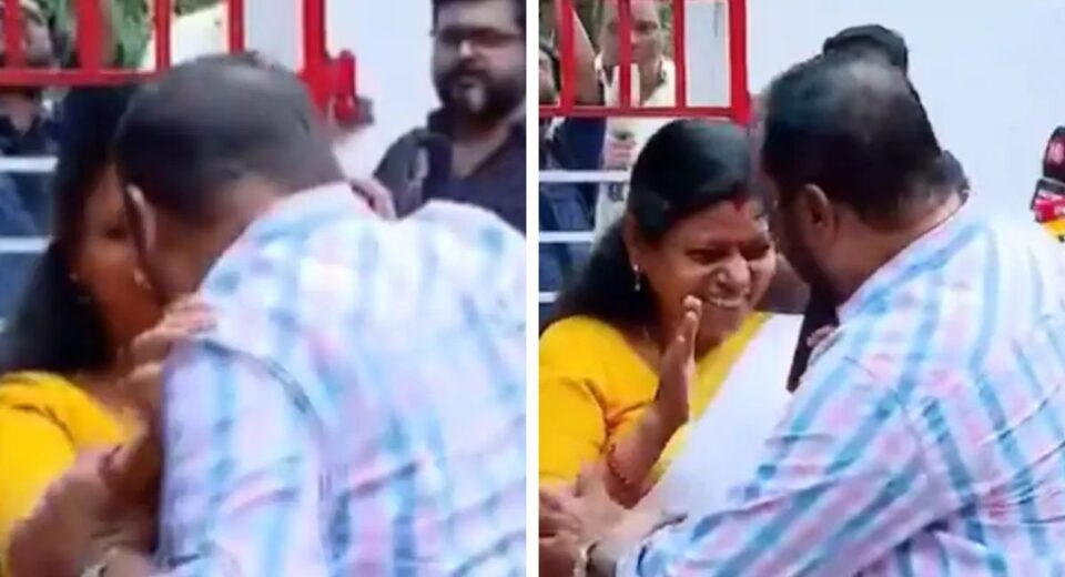 Senior Congress Leader Persists with Hug Despite MLA's Discomfort in Kerala