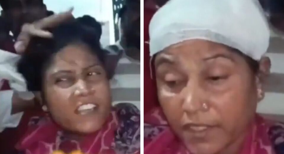 TMC worker with fake bandage on her head exposed on Live TV