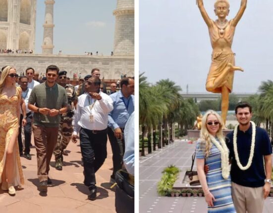 Tiffany Trump Tours Akshardham Temple and Taj Mahal on India Trip