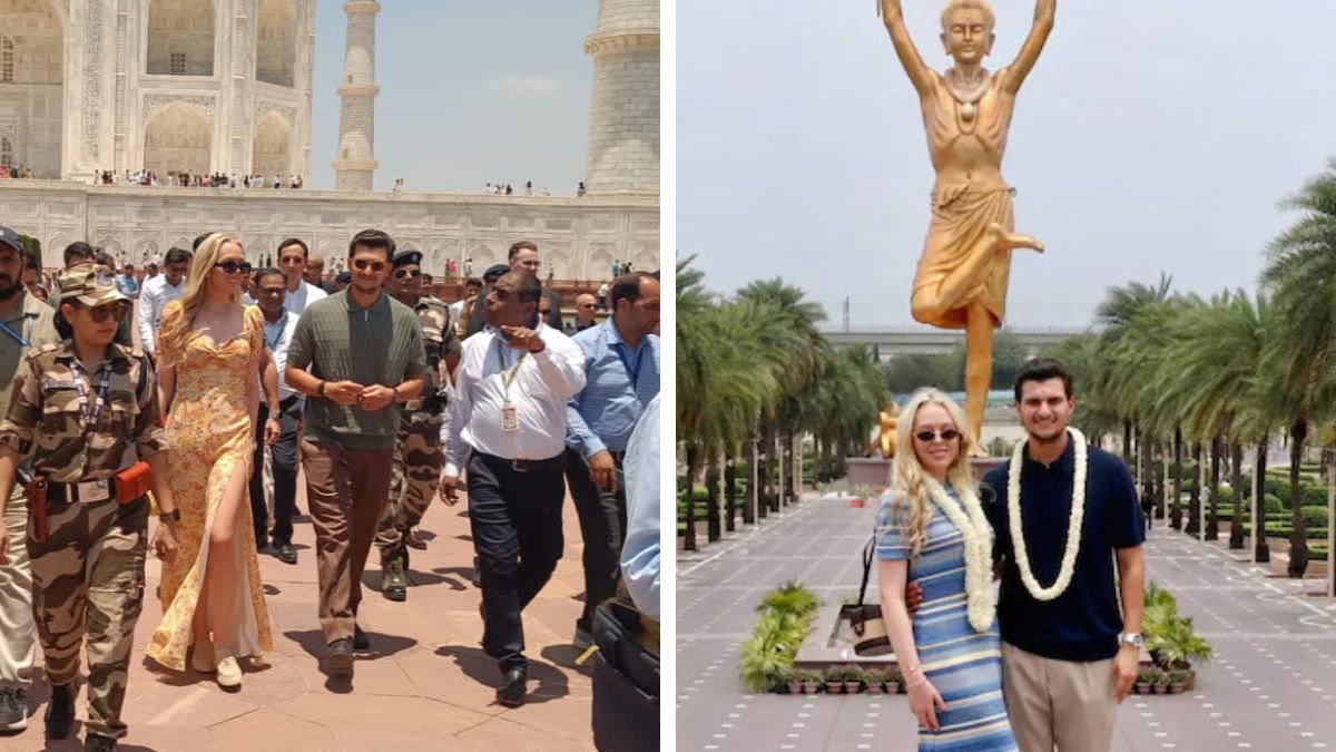 Tiffany Trump Tours Akshardham Temple and Taj Mahal on India Trip