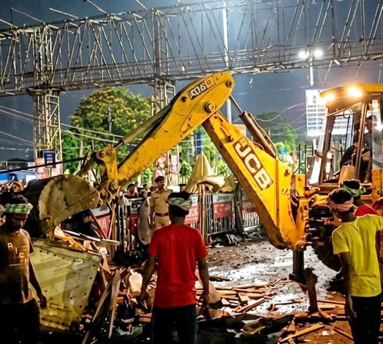 West Bengal BJP Government Clears Encroachments Near Howrah Station Amid Protests